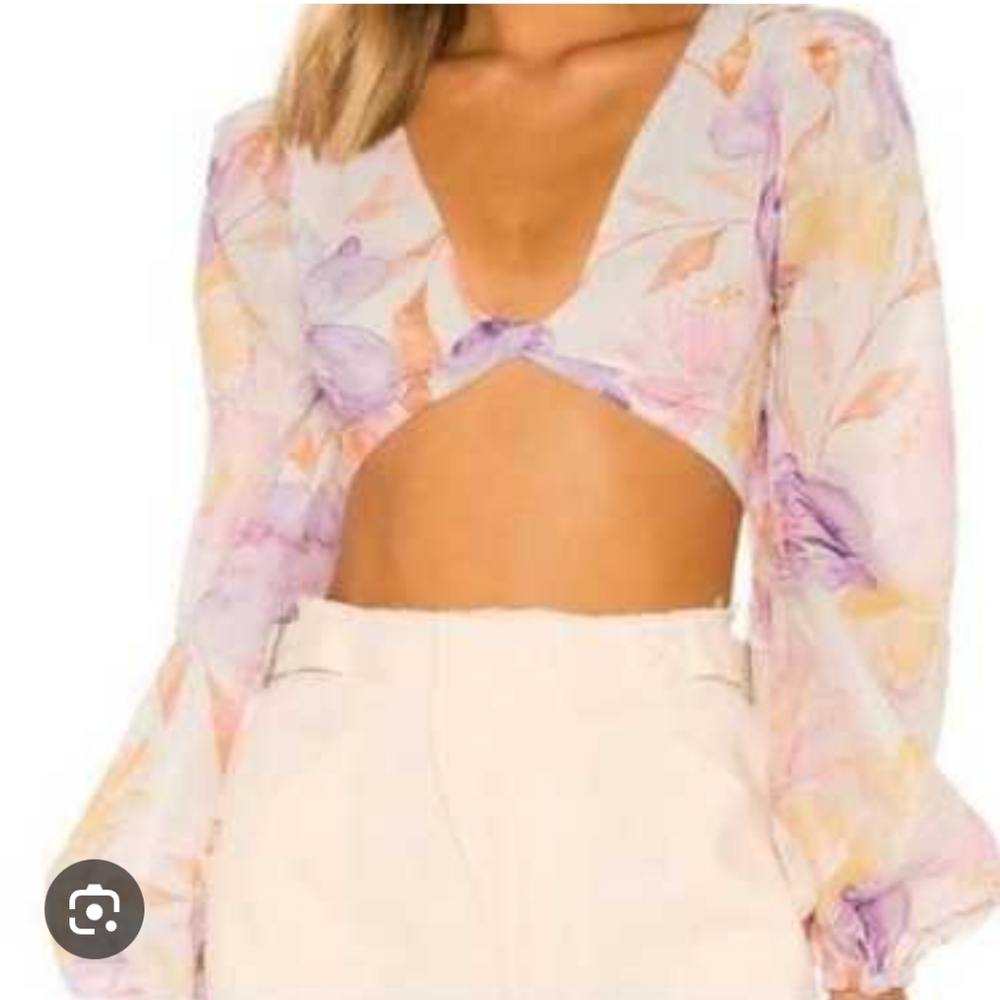 MAJORELLE Kyra Pastel Floral Blouse size small